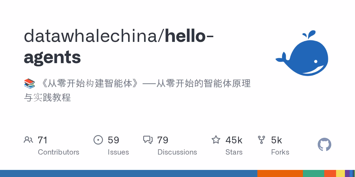 AI资讯:Datawhale智能体教程Star增长趋势图