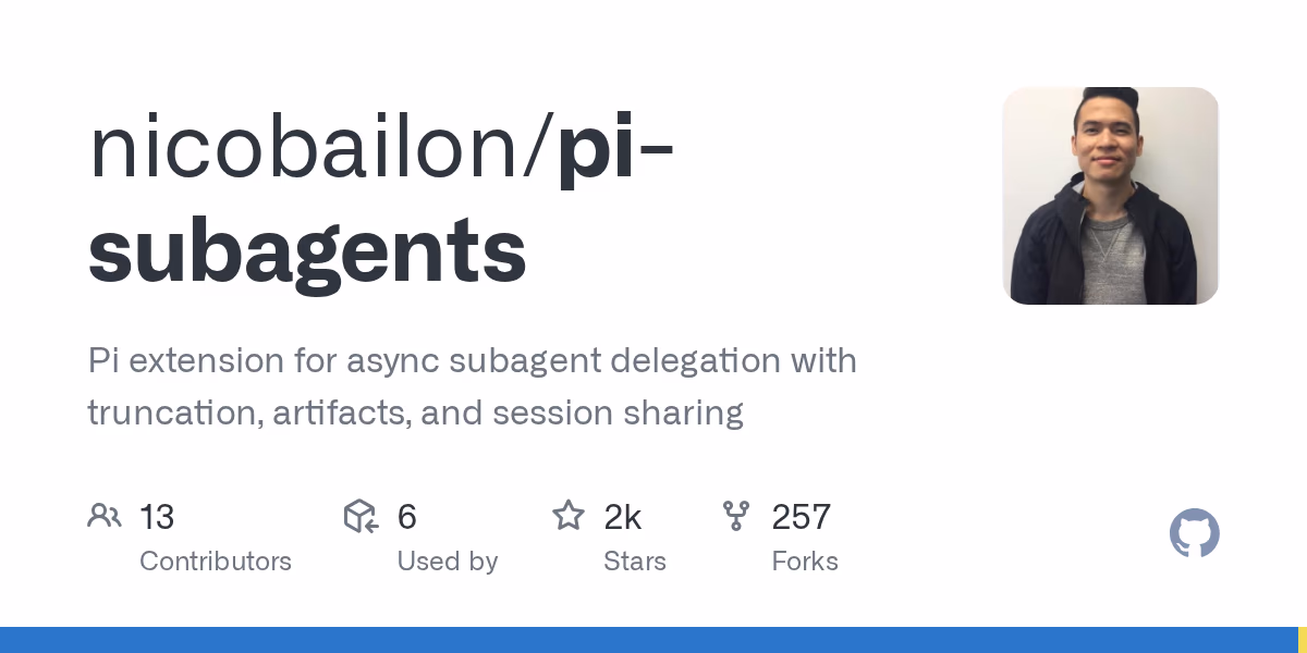 AI资讯:pi-subagents异步子代理协作流程概念图
