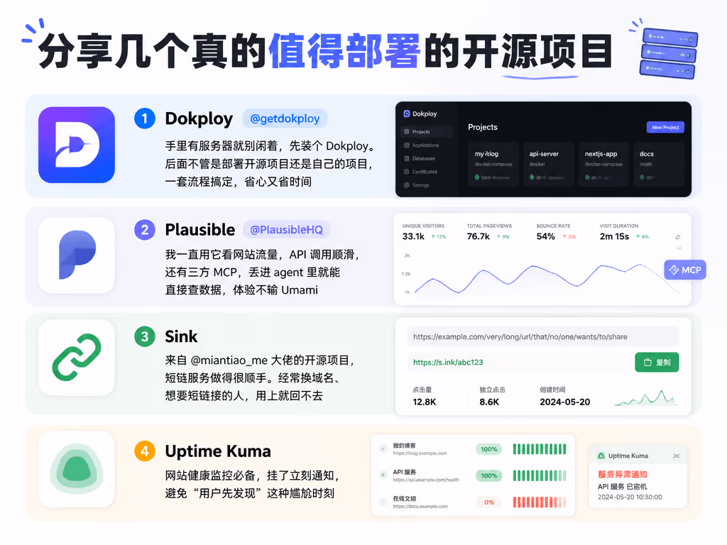 AI资讯:开发者分享多款值得部署的开源项目列表截图