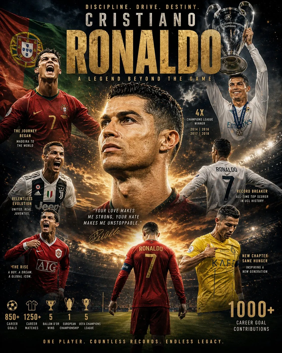 史诗职业生涯电影感海报模板