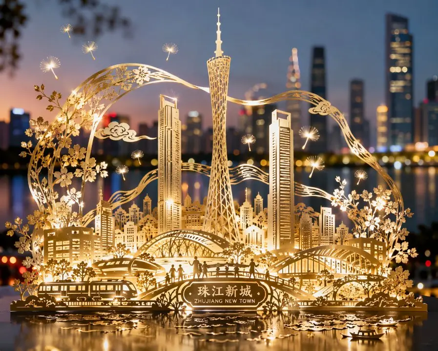 广州剪纸城市海报