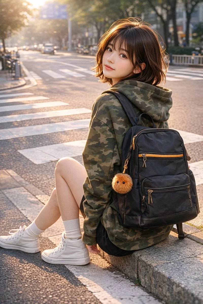 城市回眸街头人像