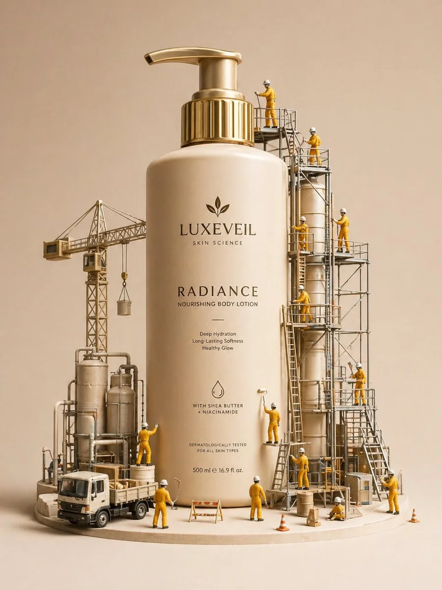 微缩场景护肤品广告